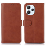 PU Leather Phone Case for Xiaomi Redmi 12 4G , Cowhide Texture Wallet Cover with Stand