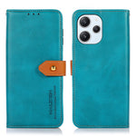 KHAZNEH For Xiaomi Redmi 12 4G Cowhide Texture PU Leather Wallet Shell Anti-drop Phone Stand Cover