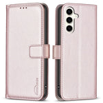 BINFEN COLOR BF17 For Samsung Galaxy S23 FE Phone Cover Drop-proof PU Leather Stand Wallet Case