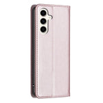 BINFEN COLOR BF18 For Samsung Galaxy S23 FE Auto-absorbed Magnetic Leather Cover Card Holder Phone Case