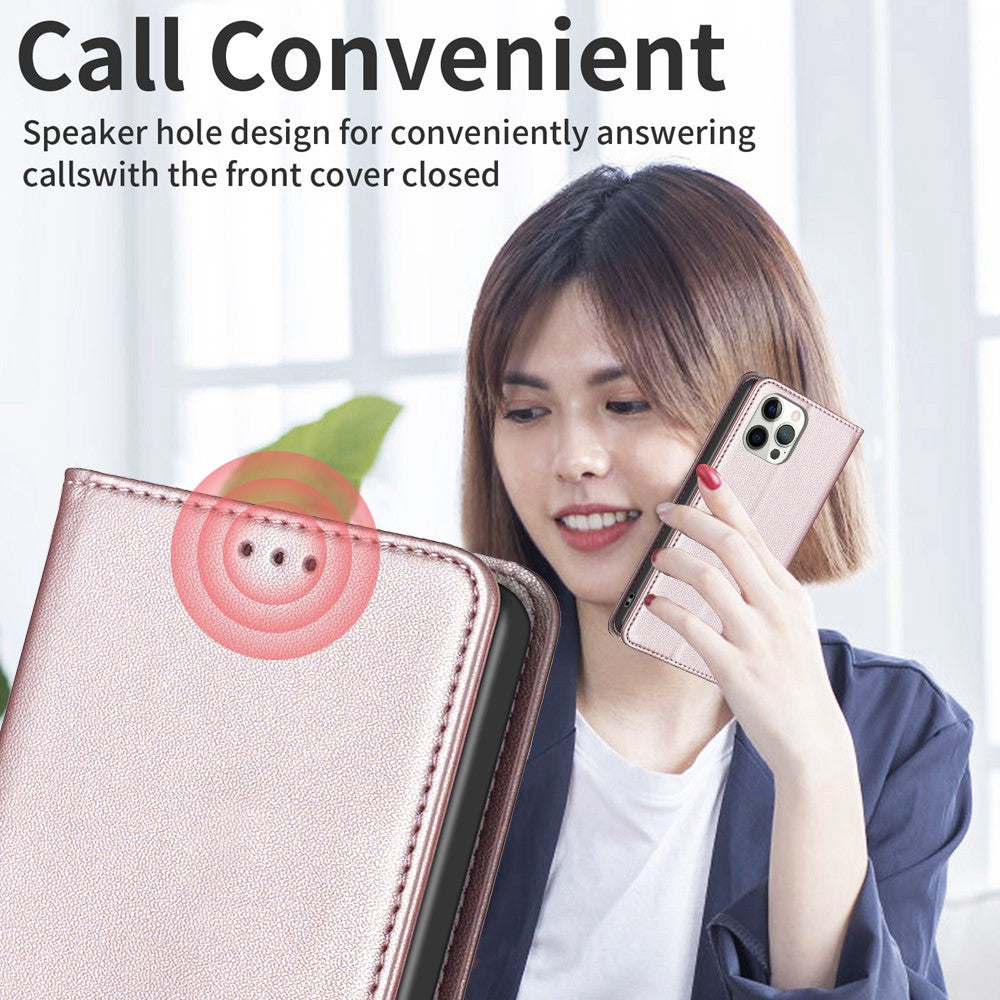 BINFEN COLOR BF18 For Samsung Galaxy S23 FE Auto-absorbed Magnetic Leather Cover Card Holder Phone Case