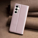BINFEN COLOR BF18 For Samsung Galaxy S23 FE Auto-absorbed Magnetic Leather Cover Card Holder Phone Case