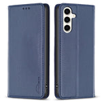 BINFEN COLOR BF18 For Samsung Galaxy S23 FE Auto-absorbed Magnetic Leather Cover Card Holder Phone Case