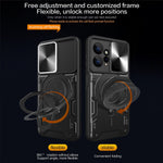 For Xiaomi Redmi Note 12 4G Slide Camera Guard Phone Case PC+TPU Cover with Rotating Kickstand