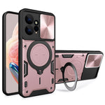 For Xiaomi Redmi Note 12 4G Slide Camera Guard Phone Case PC+TPU Cover with Rotating Kickstand