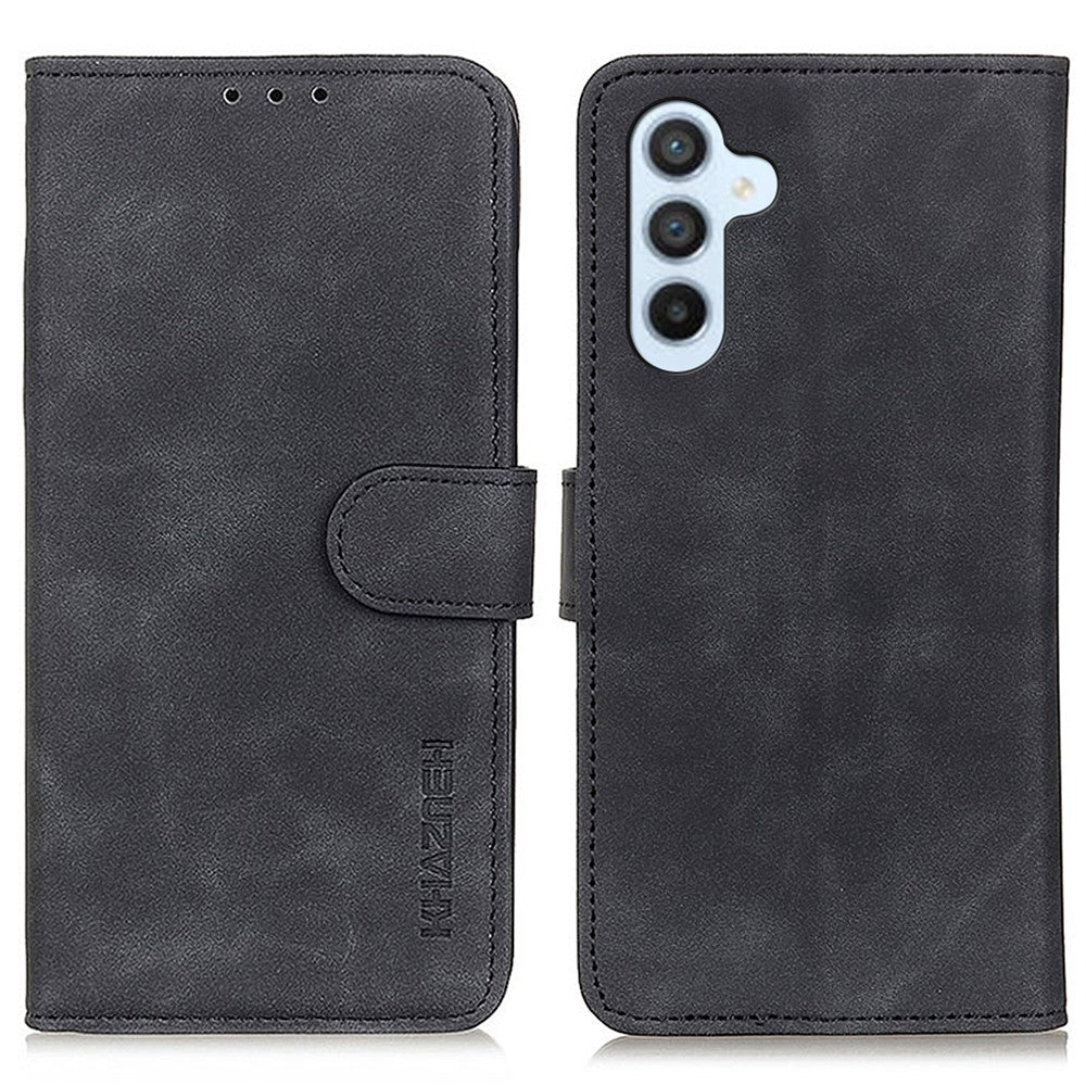 KHAZNEH For Samsung Galaxy S23 FE Phone Shell Vintage Texture PU Leather Phone Case Anti-Scratch Flip Stand Wallet Shell