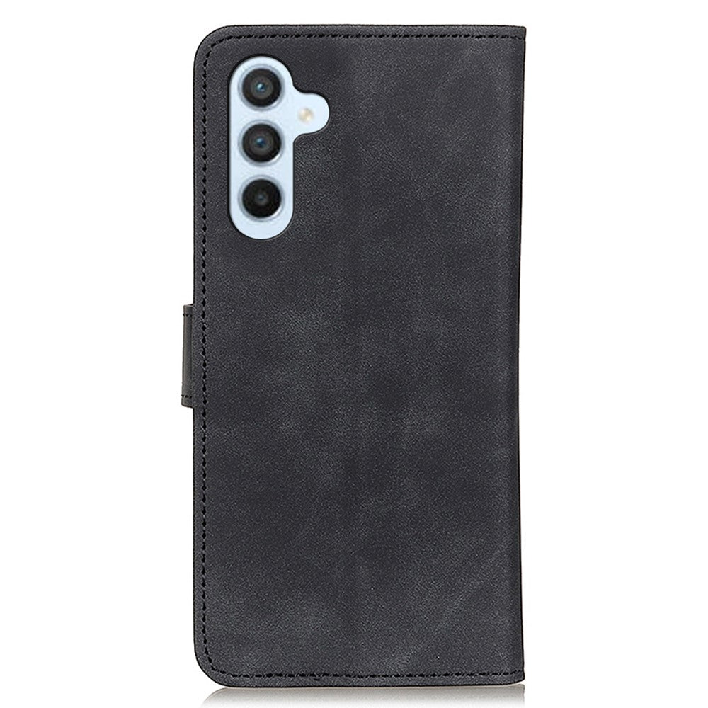 KHAZNEH For Samsung Galaxy S23 FE Phone Shell Vintage Texture PU Leather Phone Case Anti-Scratch Flip Stand Wallet Shell