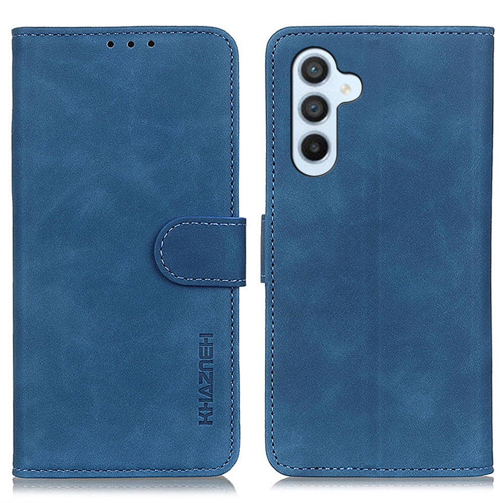 KHAZNEH For Samsung Galaxy S23 FE Phone Shell Vintage Texture PU Leather Phone Case Anti-Scratch Flip Stand Wallet Shell