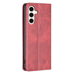 For Samsung Galaxy S23 FE Imprinted Line Cell Phone Case Card Holder Leather Stand Cover