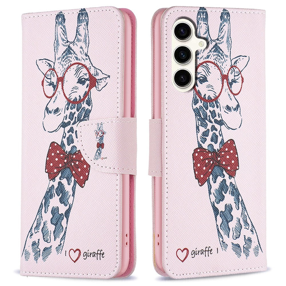 For Samsung Galaxy S23 FE Phone Case PU Leather Pattern Printing Wallet Stand Feature Cover