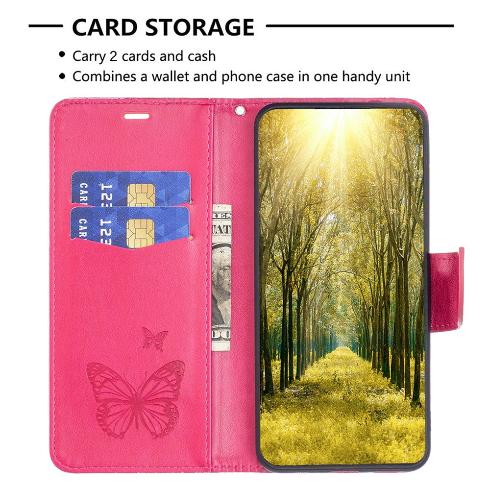 Til Samsung Galaxy A25 5G (Global) (161,0 x 76,5 x 8,3 mm) Stand Wallet Lædertelefoncover med Rem