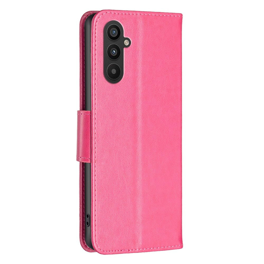 Til Samsung Galaxy A25 5G (Global) (161,0 x 76,5 x 8,3 mm) Stand Wallet Lædertelefoncover med Rem