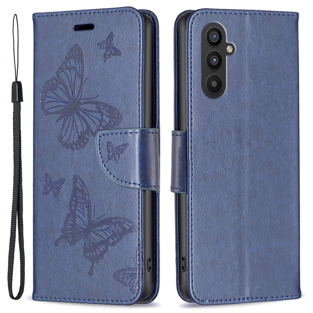 Til Samsung Galaxy A25 5G (Global) (161,0 x 76,5 x 8,3 mm) Stand Wallet Lædertelefoncover med Rem