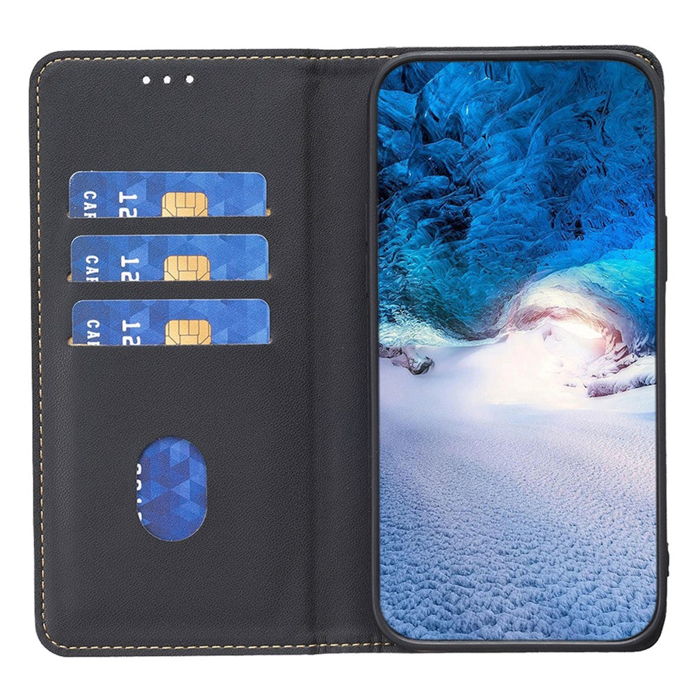 BINFEN COLOR BF18 mobilskal till Samsung Galaxy A25 5G (Global) (161,0 x 76,5 x 8,3 mm) Korthållare PU-läder mobilskal med stativ