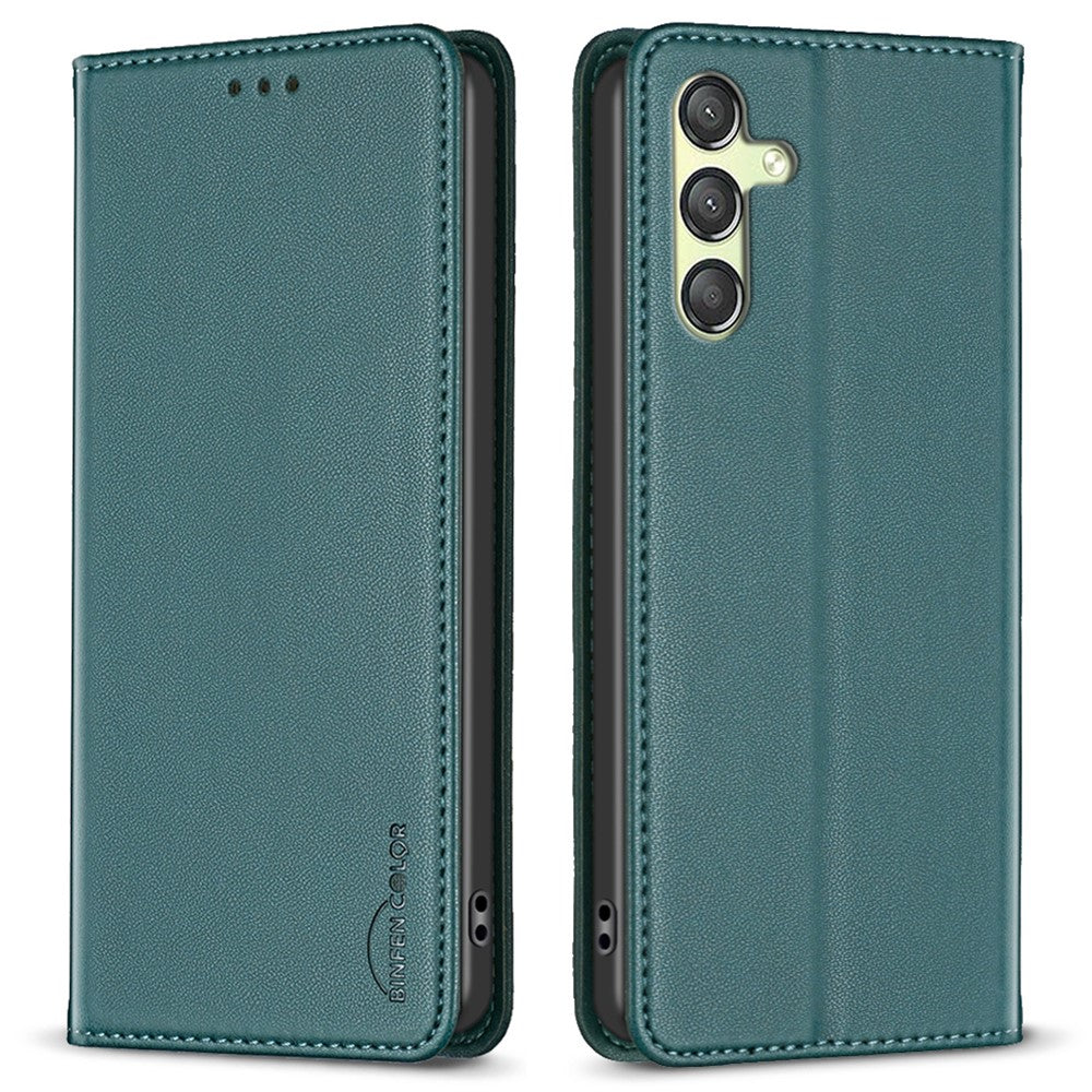 BINFEN COLOR BF18 mobilskal till Samsung Galaxy A25 5G (Global) (161,0 x 76,5 x 8,3 mm) Korthållare PU-läder mobilskal med stativ
