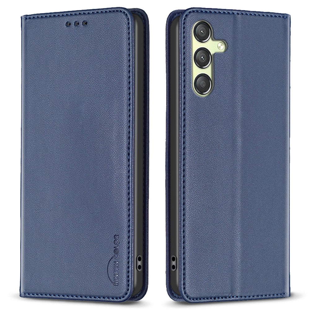 BINFEN COLOR BF18 mobilskal till Samsung Galaxy A25 5G (Global) (161,0 x 76,5 x 8,3 mm) Korthållare PU-läder mobilskal med stativ