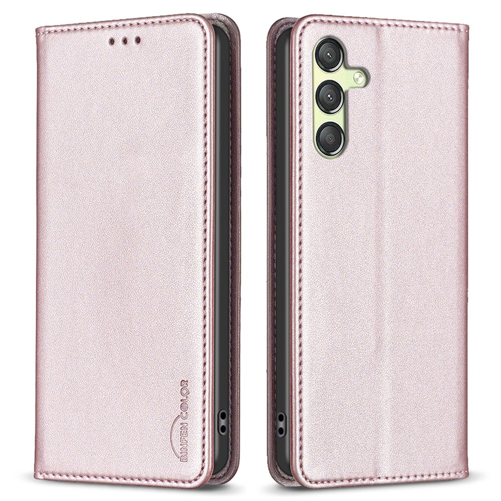 BINFEN COLOR BF18 mobilskal till Samsung Galaxy A25 5G (Global) (161,0 x 76,5 x 8,3 mm) Korthållare PU-läder mobilskal med stativ