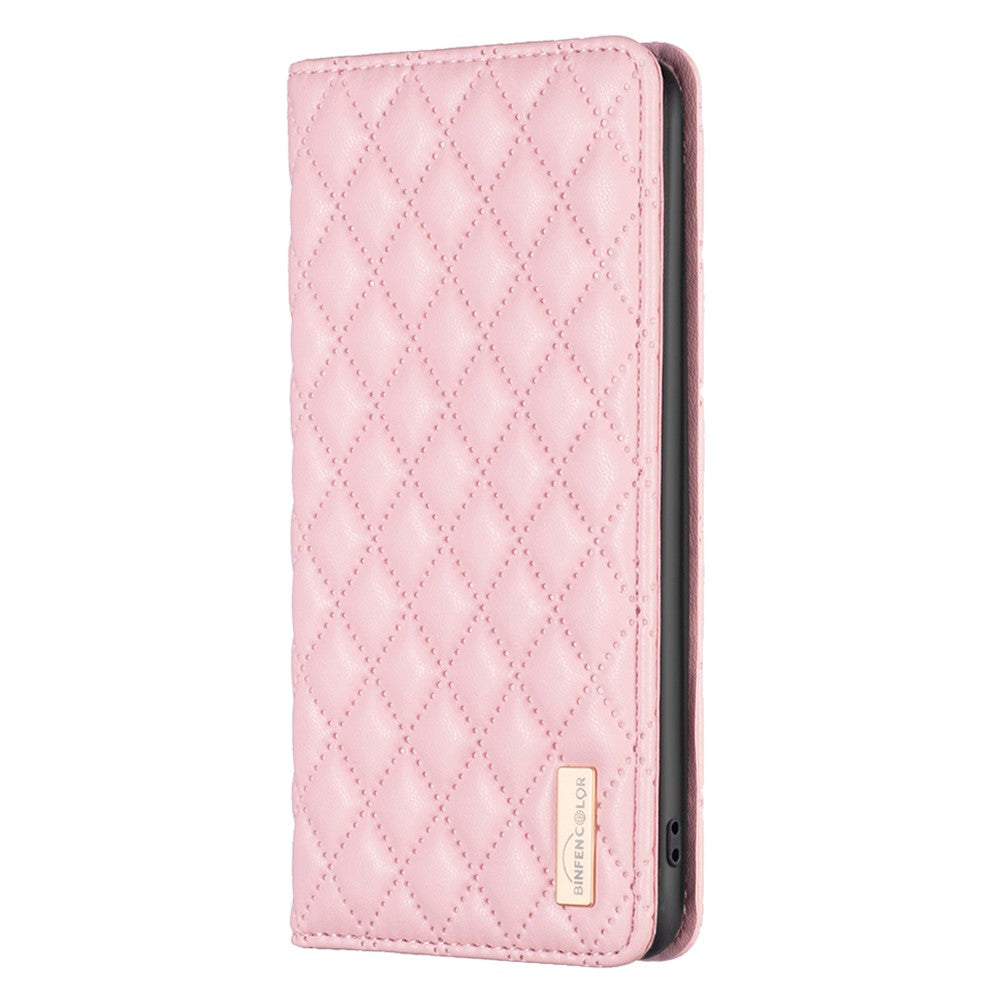 BINFEN COLOR BF Style-16 til Samsung Galaxy A25 5G (Global) (161,0 x 76,5 x 8,3 mm), støvtæt sammenklappeligt PU-lædercover med stativ, kortplads og mobilcover