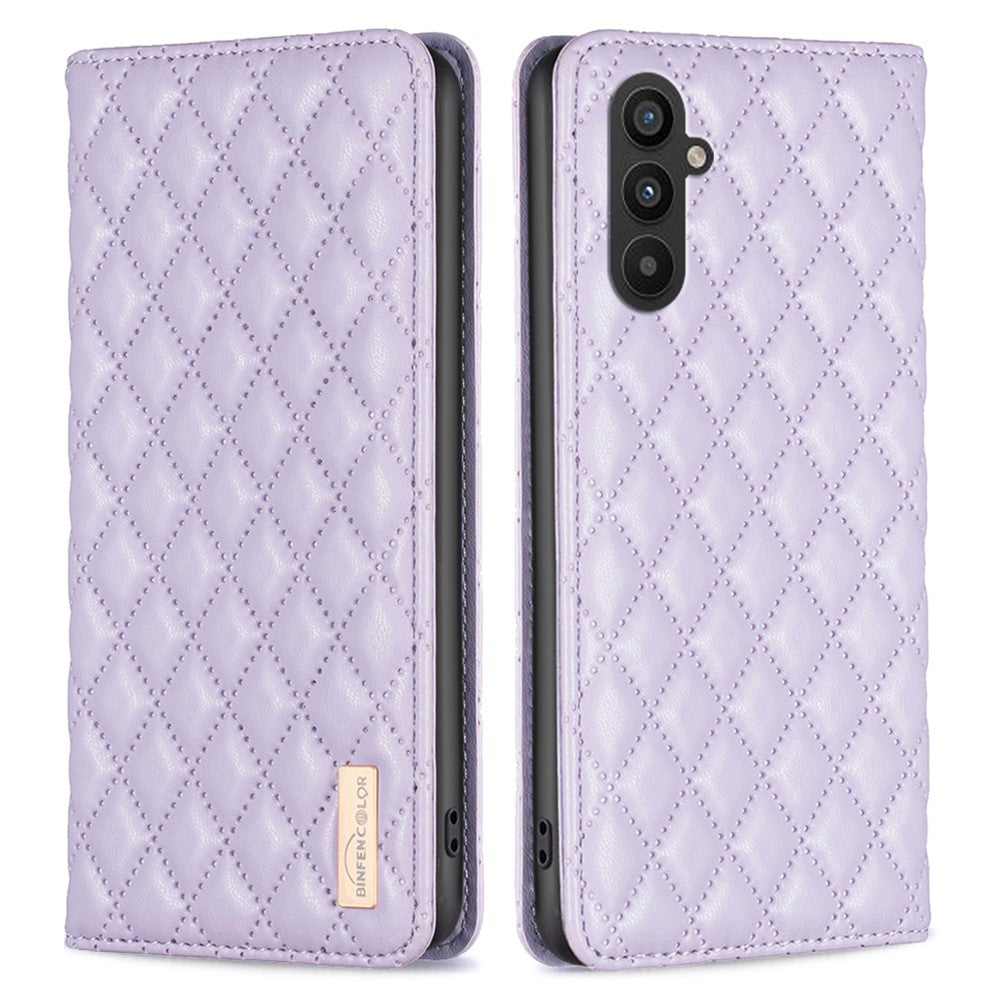 BINFEN COLOR BF Style-16 til Samsung Galaxy A25 5G (Global) (161,0 x 76,5 x 8,3 mm), støvtæt sammenklappeligt PU-lædercover med stativ, kortplads og mobilcover