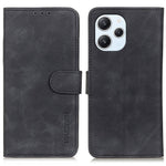 KHAZNEH For Xiaomi Redmi 12 4G Retro Texture Phone Shell PU Leather Full Protection Phone Case Stand Wallet Cover