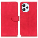 KHAZNEH For Xiaomi Redmi 12 4G Retro Texture Phone Shell PU Leather Full Protection Phone Case Stand Wallet Cover