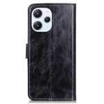 Dustproof Cover for Xiaomi Redmi 12 4G , Wallet Stand Retro Crazy Horse Texture Case PU Leather Phone Cover