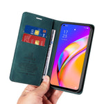 BETOPNICE 003 För Oppo A94 5G / Reno5 Z / F19 Pro+ 5G / A95 5G / Reno6 Z Flip Stand Lädermobilskal RFID-blockerande plånboksfodral