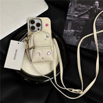 For iPhone 12 Pro Max 6.7 inch PU Leather Mini Schoolbag TPU Phone Case Anti-drop Cover with Shoulder Strap