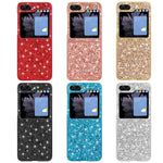 For Samsung Galaxy Z Flip5 5G Glitter Sequins Bling Case TPU Frame Back PC Electroplating Phone Cover