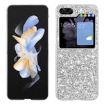For Samsung Galaxy Z Flip5 5G Glitter Sequins Bling Case TPU Frame Back PC Electroplating Phone Cover