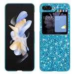 For Samsung Galaxy Z Flip5 5G Glitter Sequins Bling Case TPU Frame Back PC Electroplating Phone Cover