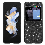 For Samsung Galaxy Z Flip5 5G Glitter Sequins Bling Case TPU Frame Back PC Electroplating Phone Cover