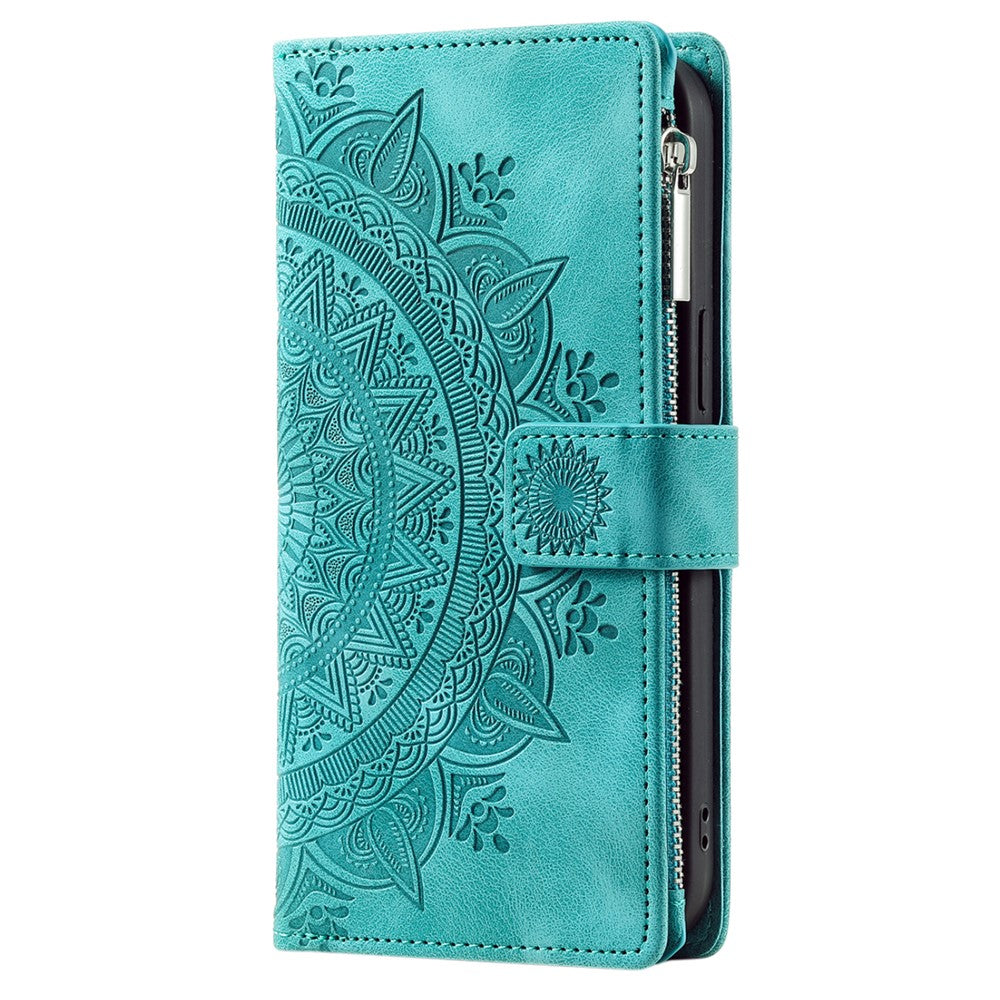 For Samsung Galaxy A25 5G (Global) (161.0 x 76.5 x 8.3mm) Wallet Zipper Leather Stand Flip Cover with Strap