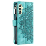 For Samsung Galaxy A25 5G (Global) (161.0 x 76.5 x 8.3mm) Wallet Zipper Leather Stand Flip Cover with Strap