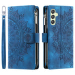 For Samsung Galaxy A25 5G (Global) (161.0 x 76.5 x 8.3mm) Wallet Zipper Leather Stand Flip Cover with Strap