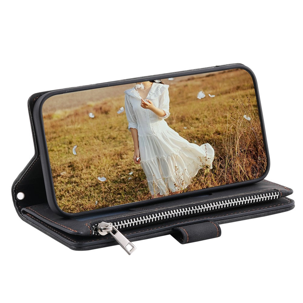 Samsung Galaxy A25 5G (Global) (161,0 x 76,5 x 8,3 mm) Rombstruktur PU-lädermobilskal Plånboksfodral med stativ och handrem