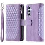 Samsung Galaxy A25 5G (Global) (161,0 x 76,5 x 8,3 mm) Rombstruktur PU-lädermobilskal Plånboksfodral med stativ och handrem