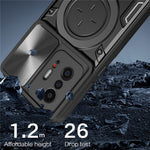 For Xiaomi 11T 5G / 11T Pro 5G PC+TPU Cover with Slide Camera Lid Ring Kickstand Anti-drop Phone Case