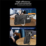 For Xiaomi 11T 5G / 11T Pro 5G PC+TPU Cover with Slide Camera Lid Ring Kickstand Anti-drop Phone Case