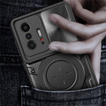 For Xiaomi 11T 5G / 11T Pro 5G PC+TPU Cover with Slide Camera Lid Ring Kickstand Anti-drop Phone Case