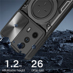 For Xiaomi 13 Lite / Civi 2 5G PC+TPU Shockproof Cover with Slide Camera Lid Ring Kickstand Phone Case