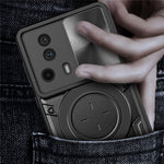 For Xiaomi 13 Lite / Civi 2 5G PC+TPU Shockproof Cover with Slide Camera Lid Ring Kickstand Phone Case