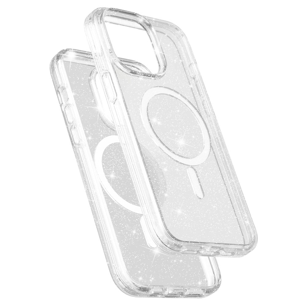 Glitter Magnetic Case for iPhone 15 Pro Max , Hard PC + Soft TPU Compatible with MagSafe Phone Cover