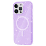 Glitter Magnetic Case for iPhone 15 Pro Max , Hard PC + Soft TPU Compatible with MagSafe Phone Cover