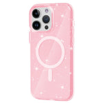 Glitter Magnetic Case for iPhone 15 Pro Max , Hard PC + Soft TPU Compatible with MagSafe Phone Cover