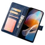 IDEWEI för Xiaomi Redmi Note 12R Pro 5G plånboksfodral med Crazy Horse-textur i läder, stativfodral