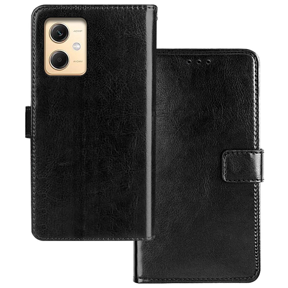 IDEWEI For Xiaomi Redmi Note 12R Pro 5G Wallet Phone Case Crazy Horse Texture Leather Stand Cover
