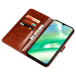 IDEWEI For Xiaomi Redmi Note 12R Pro 5G Wallet Leather Case Crazy Horse Texture Stand Anti-Fingerprint Phone Shell Cover