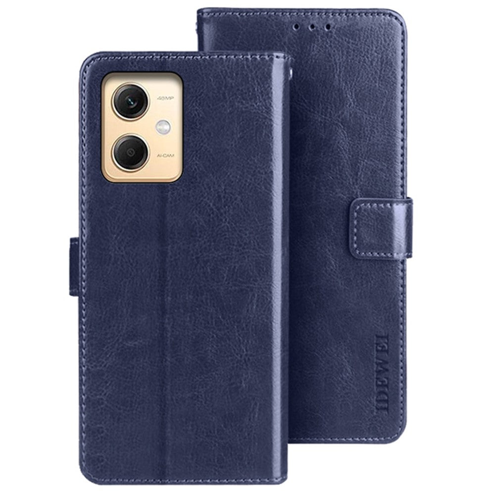 IDEWEI For Xiaomi Redmi Note 12R Pro 5G Wallet Leather Case Crazy Horse Texture Stand Anti-Fingerprint Phone Shell Cover