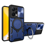 Skyddsfodral för Xiaomi Redmi Note 12 Pro 5G / Note 12 Pro Speed 5G / Poco X5 Pro 5G, Skjutbart kameralock PC+TPU Stativ mobilskal